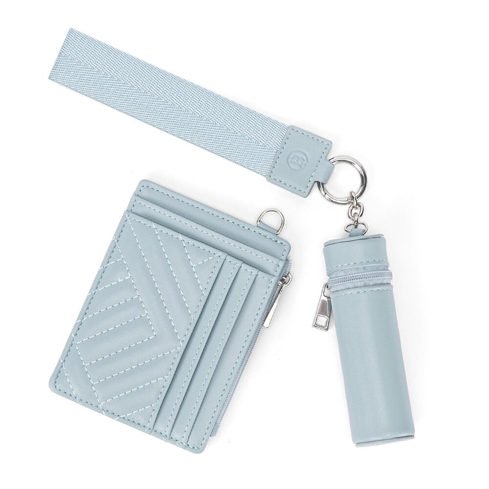 8717 Keychain Wallet RFID Leather Credit Card Holder Wristlet Wallets